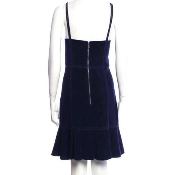 Alice + Olivia LAMBSKIN LEATHER DARK BLUE AUTHENTIC from REALREAL - Picture 7 of 8